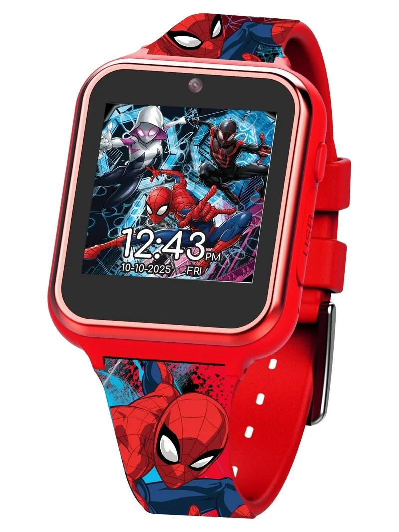 Marvel Spider Man iTime Unisex Touchscreen Smart Watch with Silicone Strap and Red Case 42MM - Wa... | Walmart (US)