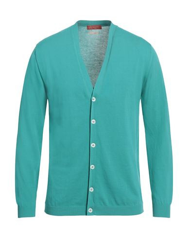 Daniele Fiesoli Man Cardigan Turquoise Size L Cotton | YOOX (US)