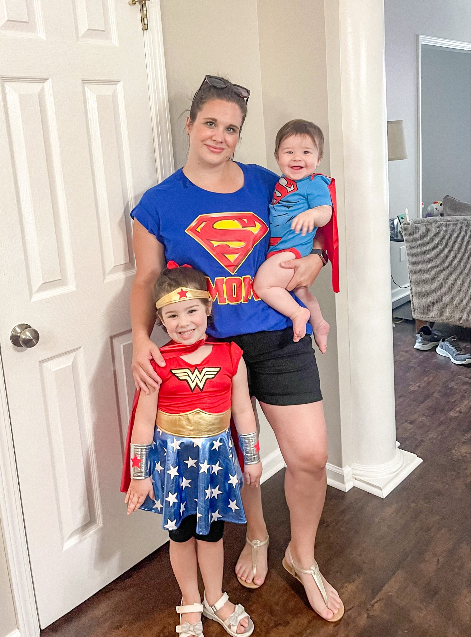 Matching superhero outfits 

Mama mini family matching superhero wonderwoman Superman 

#LTKFamily #LTKFindsUnder50 #LTKKids