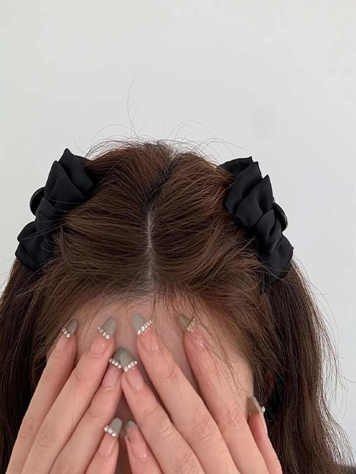 2pcs Women Solid Casual Hair Claw, For Decoration Cute | SHEIN