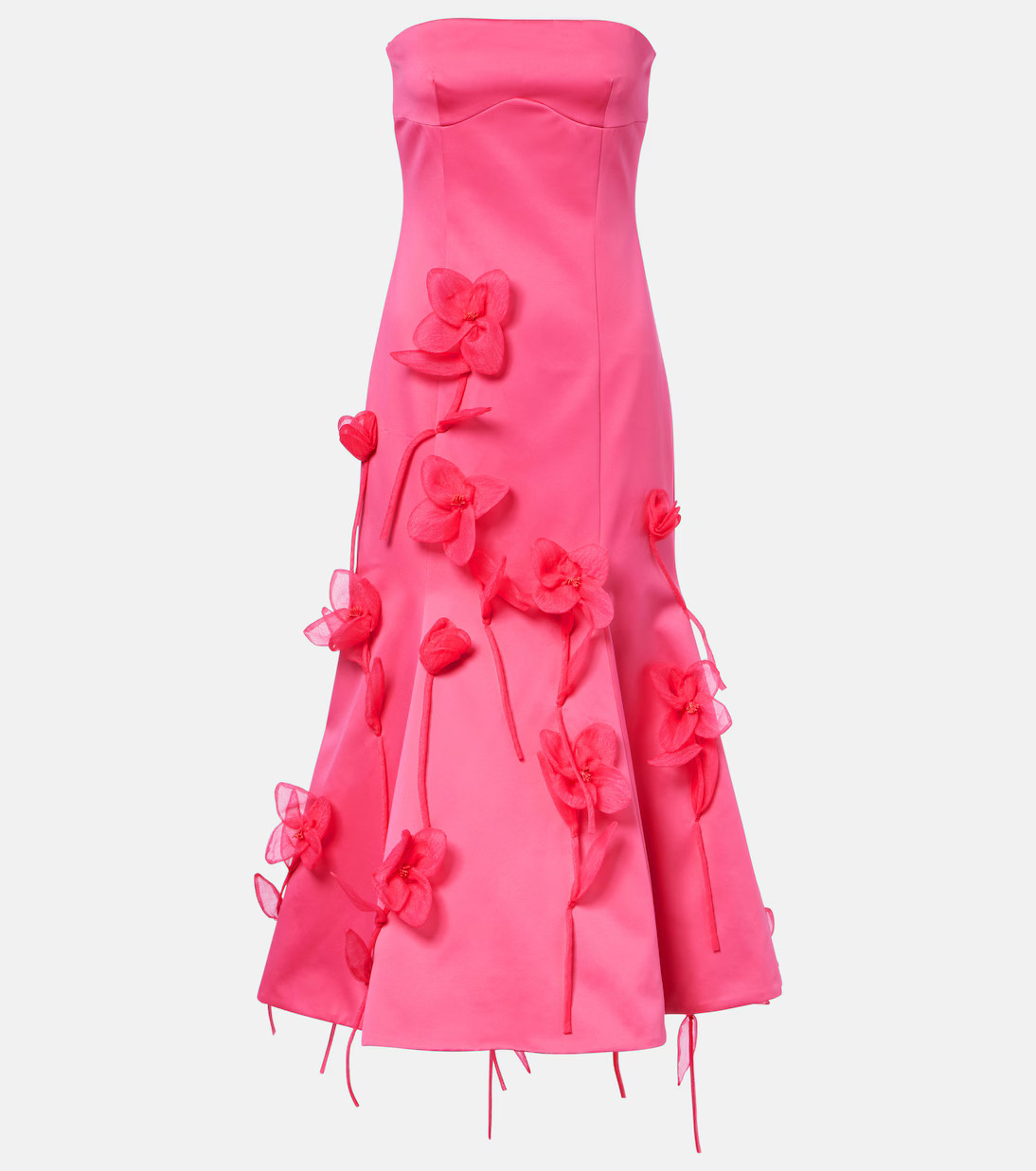 Floral-appliqué midi dress | Mytheresa (US/CA)
