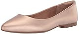 Amazon Essentials Women's Pointed-Toe Ballet Flat, Rose Gold Faux Leather, 8.5 B US | Amazon (US)