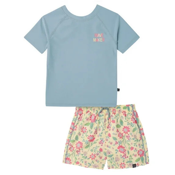 Modern Moments by Gerber Baby and Toddler Boy Short- Sleeve Rash Guard and Trunk Set, 2-Piece, Si... | Walmart (US)