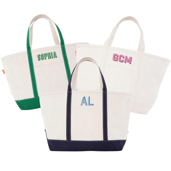 Embroidered Canvas Tote | Sprinkled With Pink