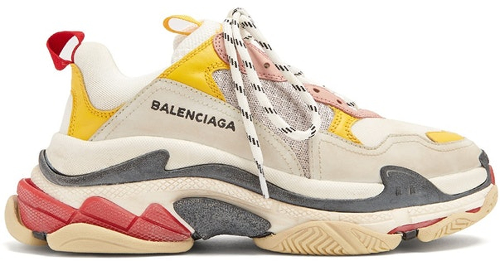 Balenciaga Triple S (Women's) Sneakers in Cream/Yellow/Red | StockX