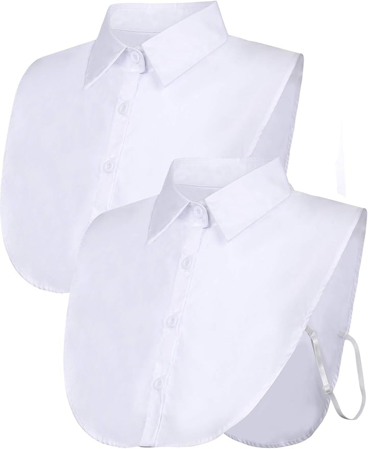 Tatuo 2 Pieces Fake Collar Detachable Blouse Dickey Collar Half Shirts False Collar for Women Fav... | Amazon (US)
