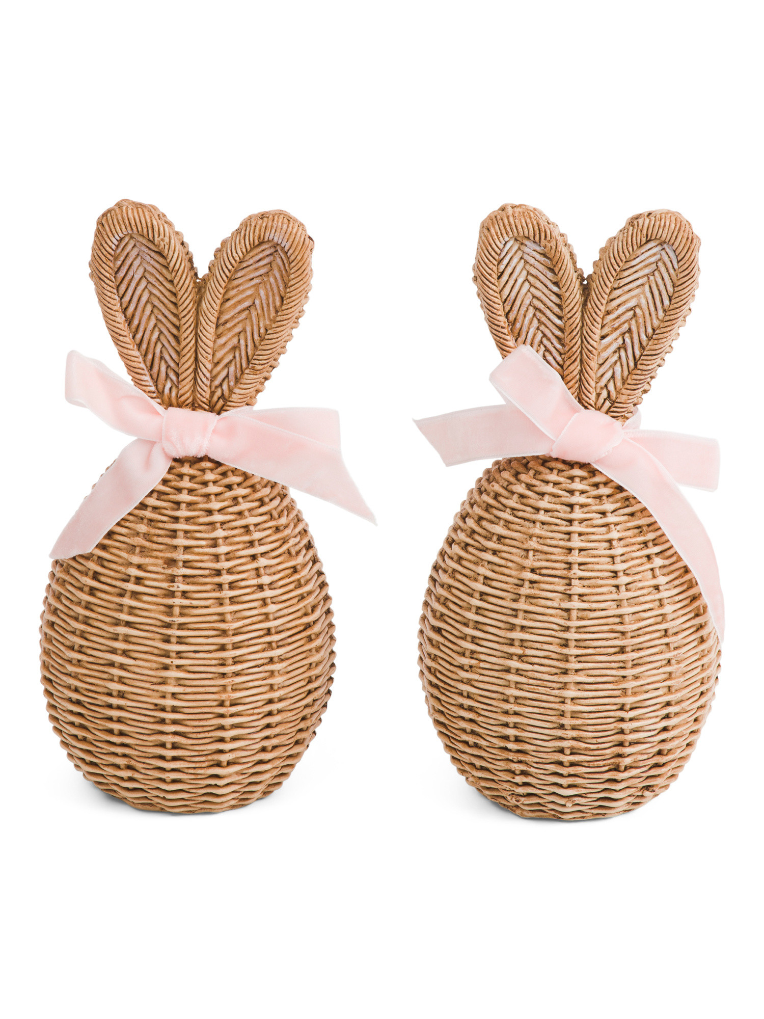 Set Of 2 Rattan Look Egg Figurines | Easter | Marshalls | Marshalls