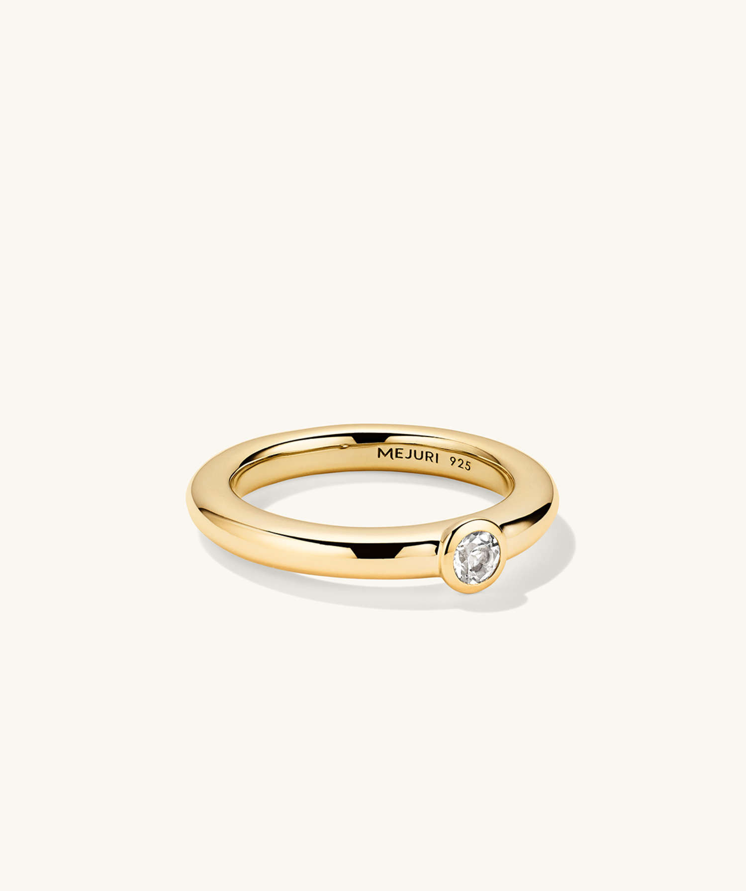 Round Gemstone Stacker Ring | Mejuri Fine Crew