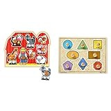Melissa & Doug Farm Animals Jumbo Knob Puzzle, Wooden Peg Puzzle for Toddlers, Educational Toy fo... | Amazon (US)
