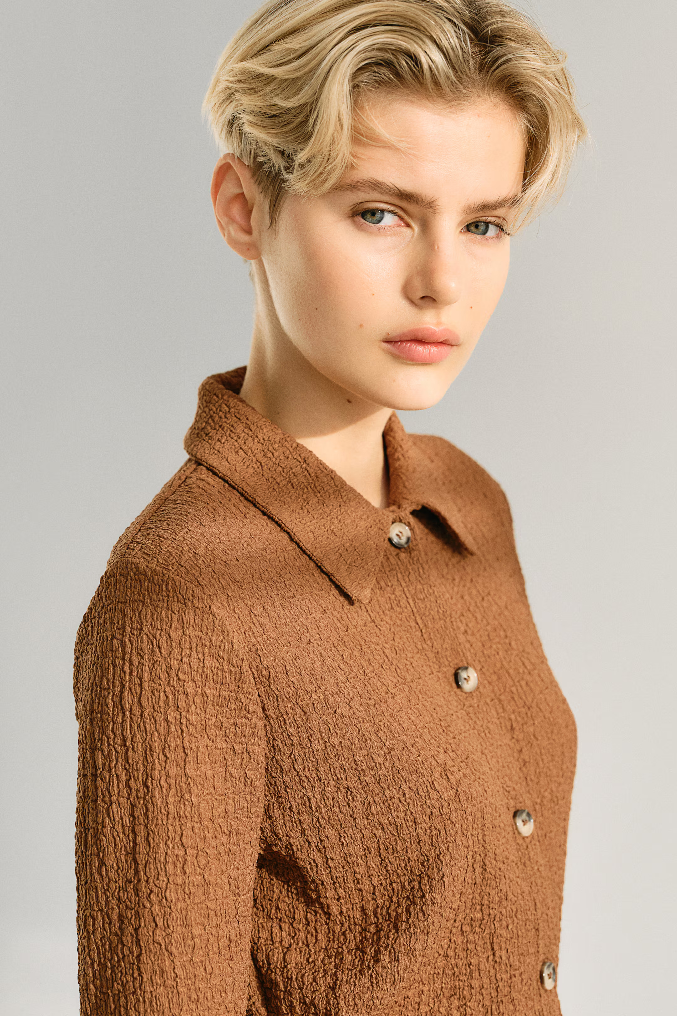 Fitted Crinkled Shirt | H&M (US + CA)