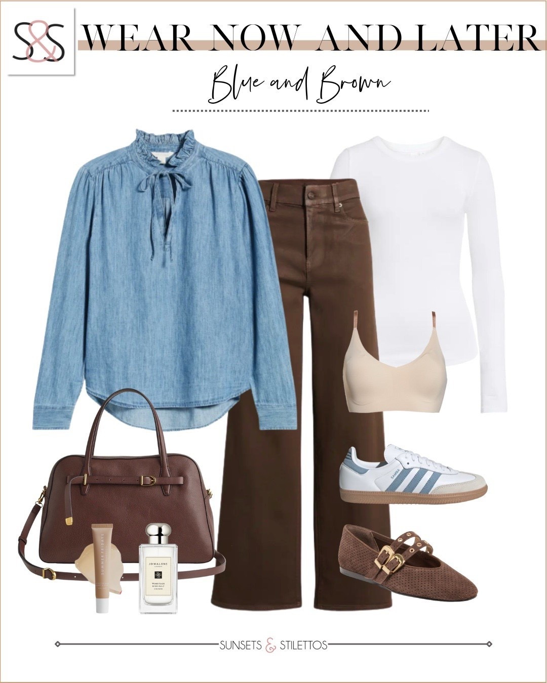 Those in between weather days are the hardest to dress for, but this blue and brown combo works now and still feels perfect as spring warms up.

#LTKOver40 #LTKSeasonal #LTKWorkwear