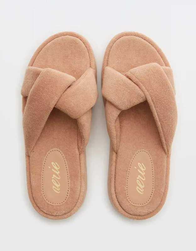 Aerie Terry Twist Platform Sandal | Aerie