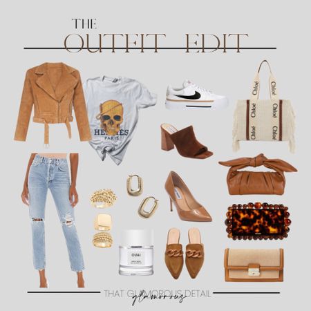 The Outfit Edit!! 

Ripped Jeans, a moto jacket & graphic tee is my go to! 

Dependent on the outting; shoes & bag combo is TBD. 

What is your shoes & bag of choice?

#theoutfitedit #motojacket #rippedjeans #graphictee #nikelegacy #chloe #purse #tortoise #sneakers #pumps #stevemadden #heelmules #katespade #earring #rings #outfitinspo #falloutfitidea #OOTD 

#LTKitbag #LTKstyletip #LTKshoecrush