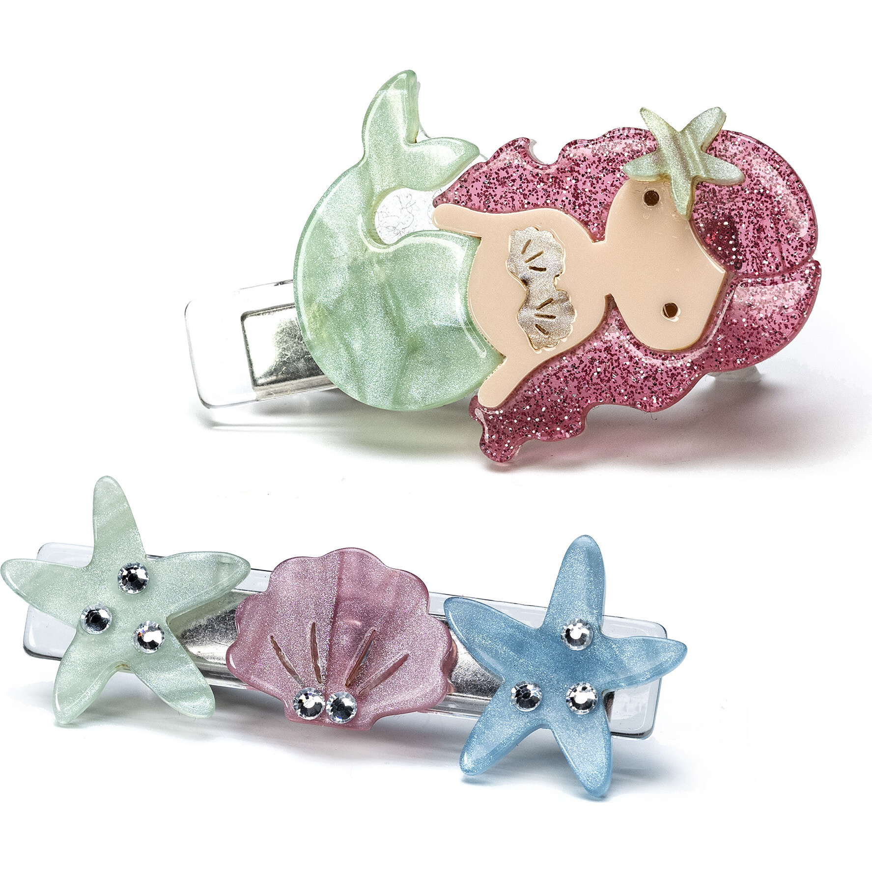 Mermaid Light Green Pearlized Alligator Clip | Maisonette