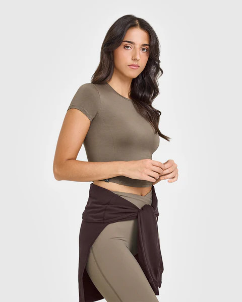 Mellow™ Soft Mid Short Sleeve T-Shirt | Moss Brown | Oner Active (UK / US)