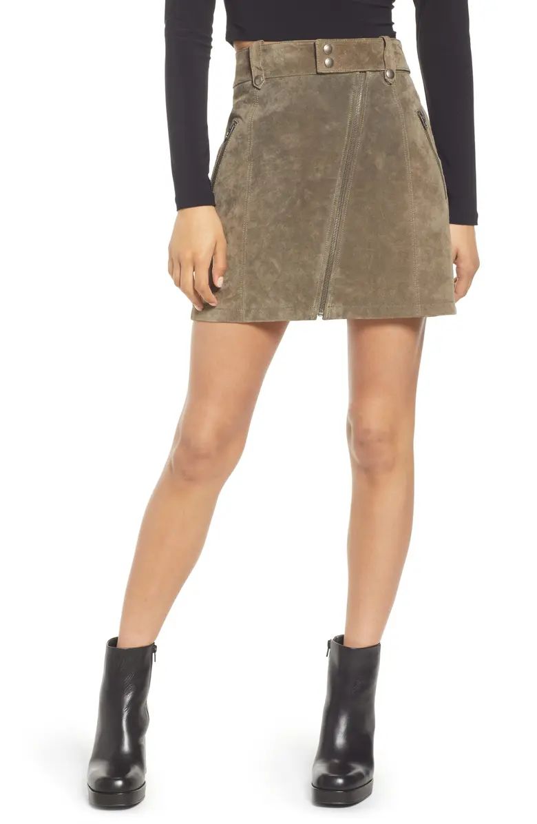 BLANKNYC Zip Suede Miniskirt | Nordstrom | Nordstrom