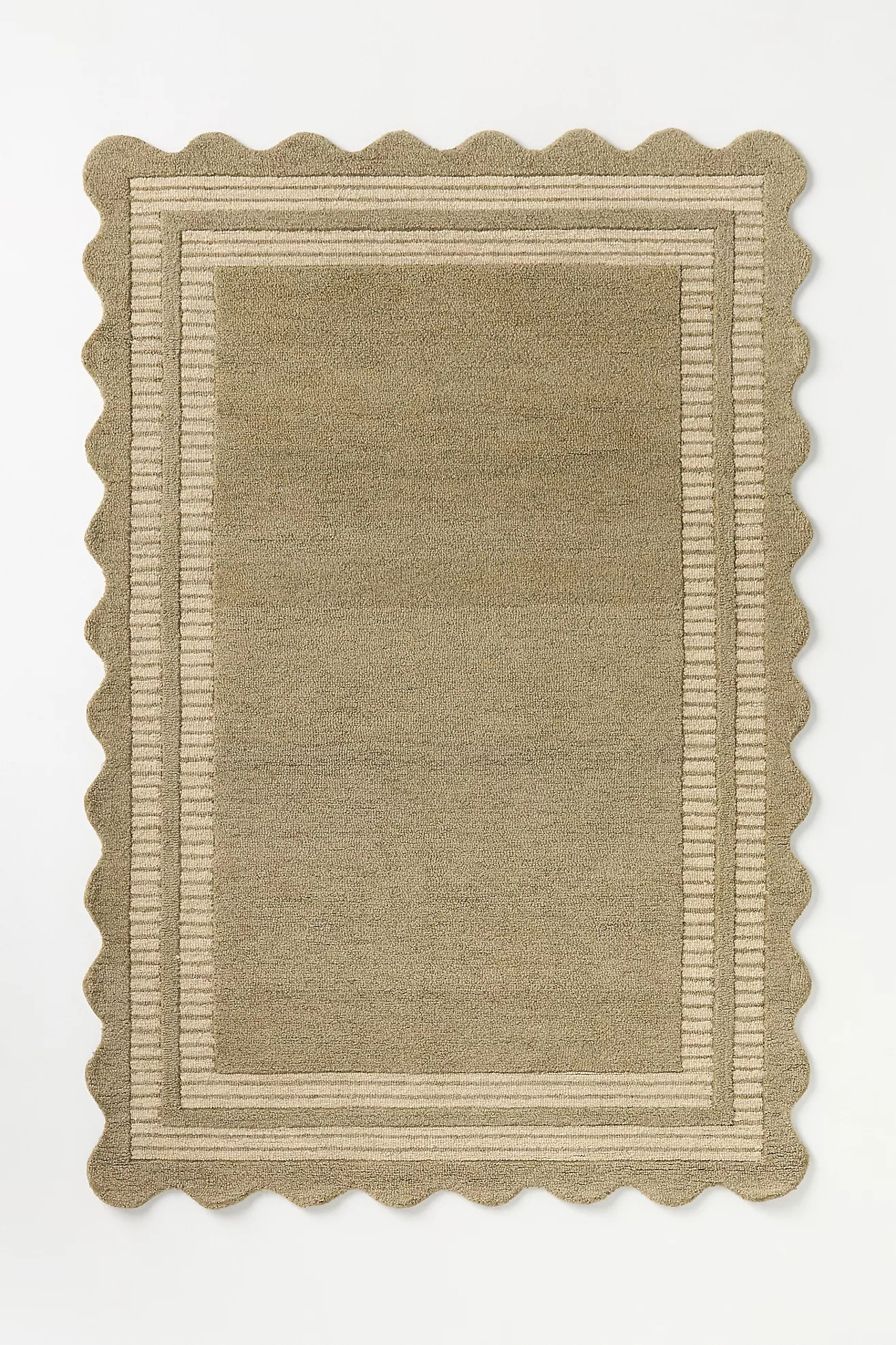 Hand-Tufted Scalloped Scottie Rug | Anthropologie (US)