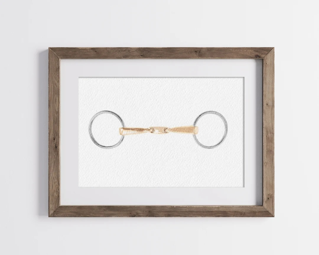 Premium Equestrian Watercolor Art, Equestrian Art Print, Horse Bit Watercolor Painting, Watercolo... | Etsy (US)