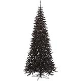Vickerman 10' Black Fir Slim Artificial Christmas Tree, Warm White Dura-lit LED Lights, Seasonal ... | Amazon (US)