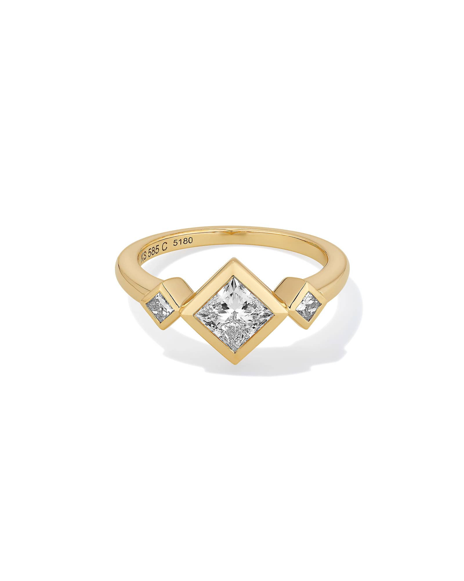 Kendra Scott 0.85 ct Lab Grown Diamond Michelle 14k Yellow Gold Band Ring | Lab Diamond | Size 8 | Kendra Scott