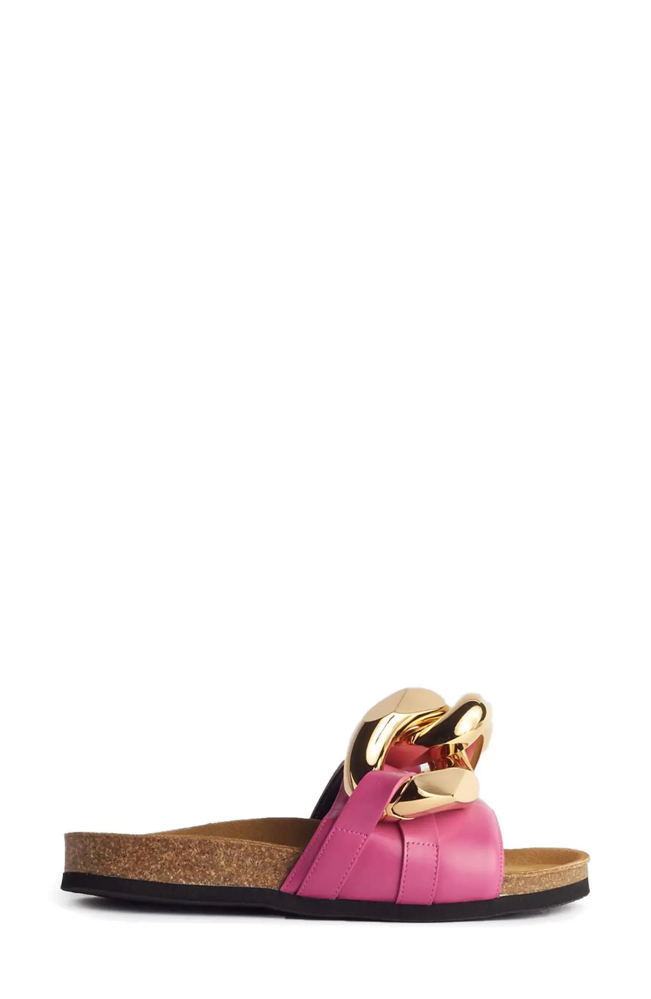 JW Anderson Chain Link Slide Sandal in Fuchsia at Nordstrom, Size 10Us | Nordstrom