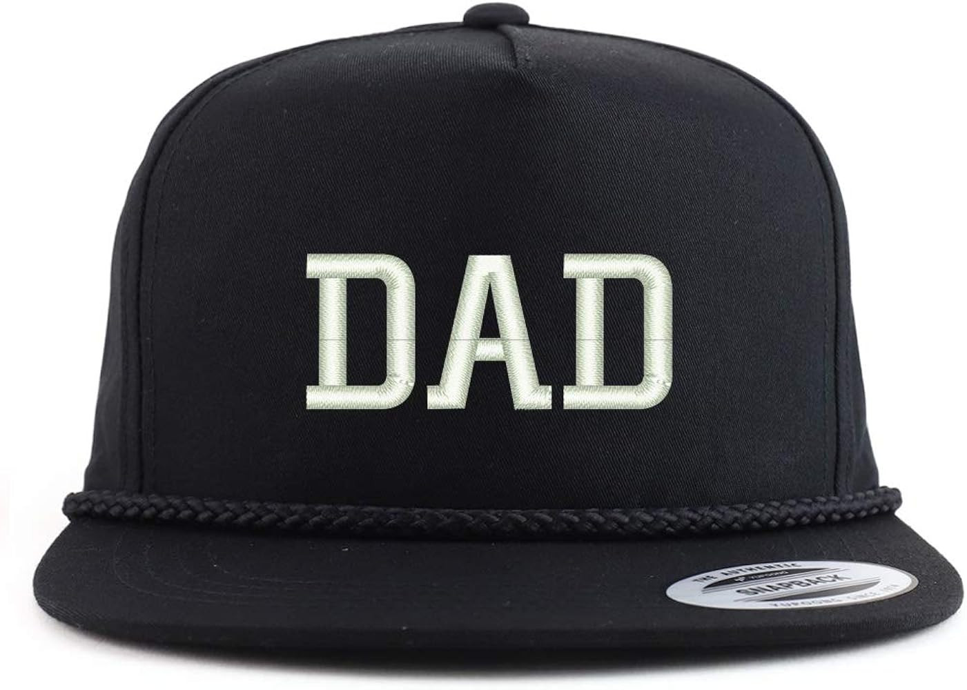Trendy Apparel Shop Dad Embroidered 5 Panel Flatbill Braid Snapback Golf Cap | Amazon (US)