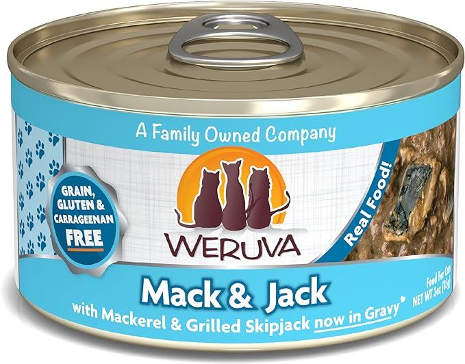 Weruva Classic Cat Food, Mack & Jack with Mackerel & Grilled Skipjack, 3Oz Can (Pack of 24) | Amazon (US)