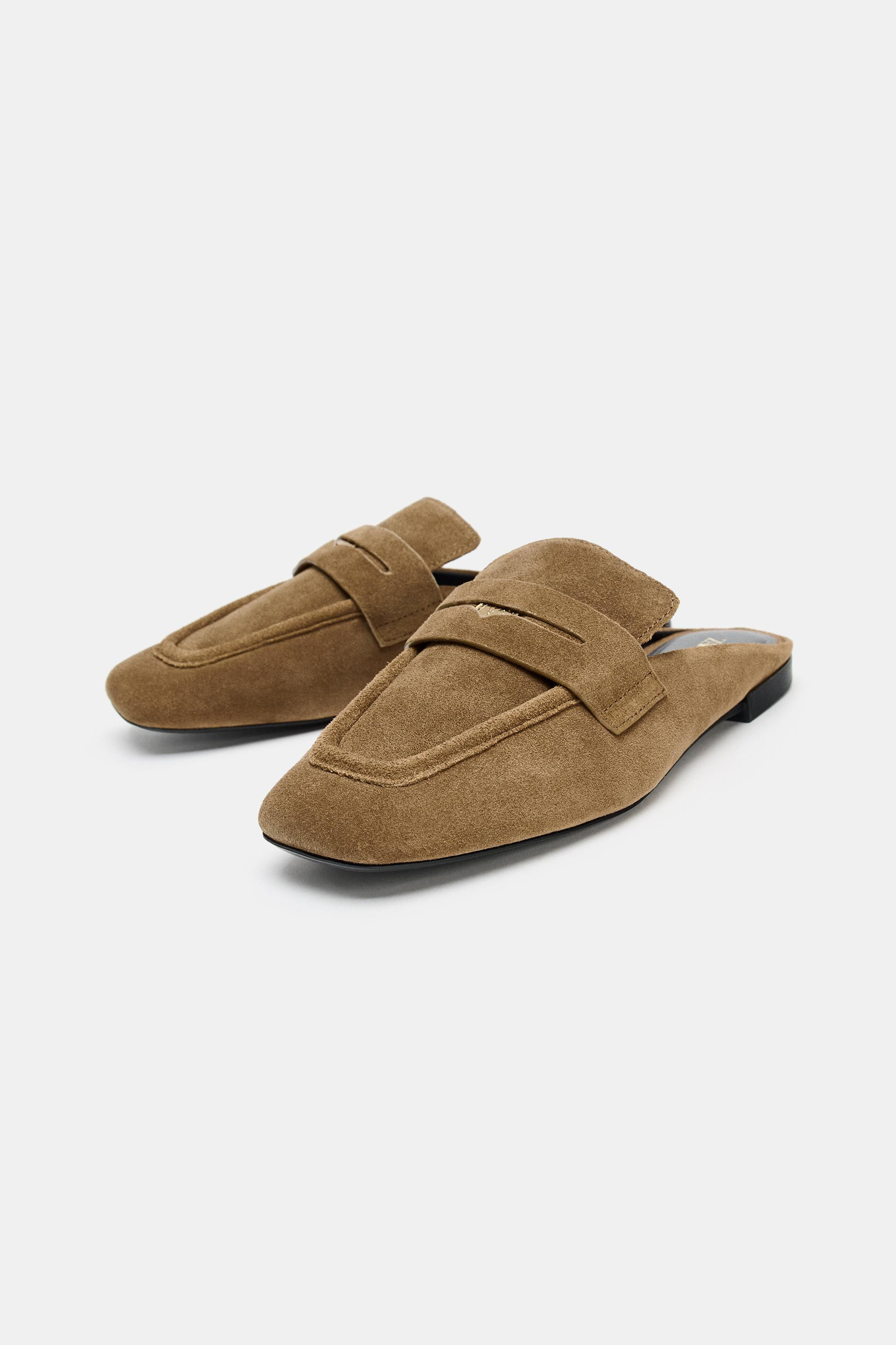 SPLIT LEATHER MULE LOAFERS | Zara US