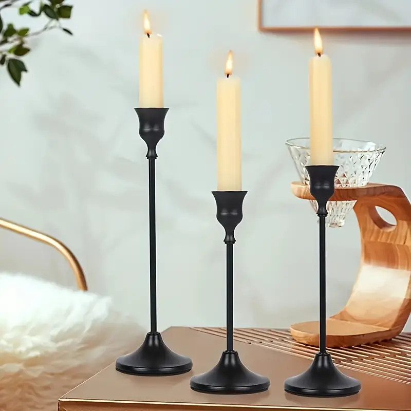 3pcs Set Metal Candle Holder European Vintage Candlestick For Candlelight Dinner Photo Props Wedd... | Temu Affiliate Program