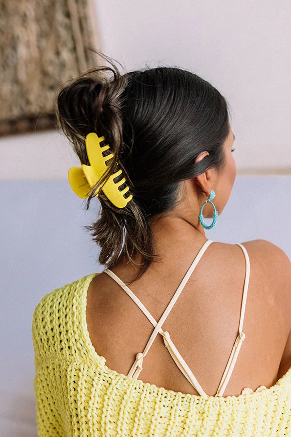 Beach Tripping Hair Claw Clip In Yellow • Impressions Online Boutique | Impressions Online Boutique