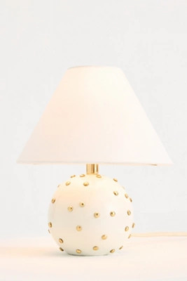 Jeanette Beaded Mini Brass Table Lamp | Anthropologie (US)