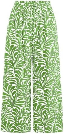 PRETTYGARDEN Womens Pants Elastic Waist Floral Lightweight Palazzo Pants for Women Casual Lounge ... | Amazon (US)