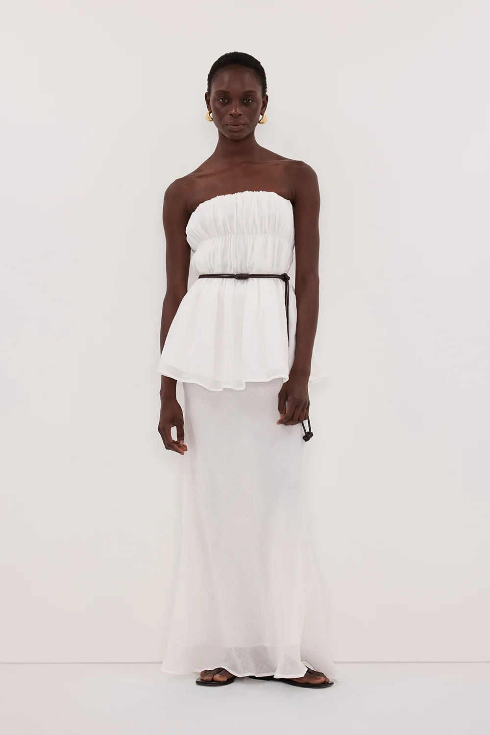 ARTIE WHITE RAMIE STRAPLESS TOP | DISSH
