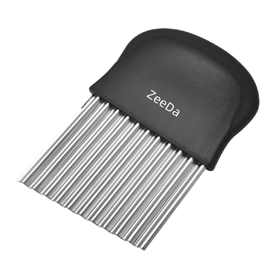 ZeeDa Large Crinkle Cutter Potato Knife Cutter French Fry Slicer Potato Cutter Fruit Vegetable Wa... | Amazon (US)