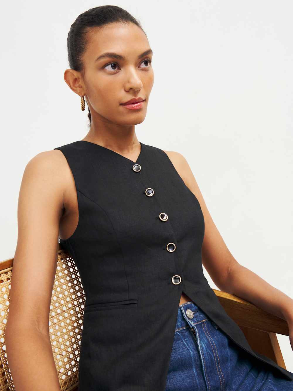 Aspen Linen Top | Reformation (Global)