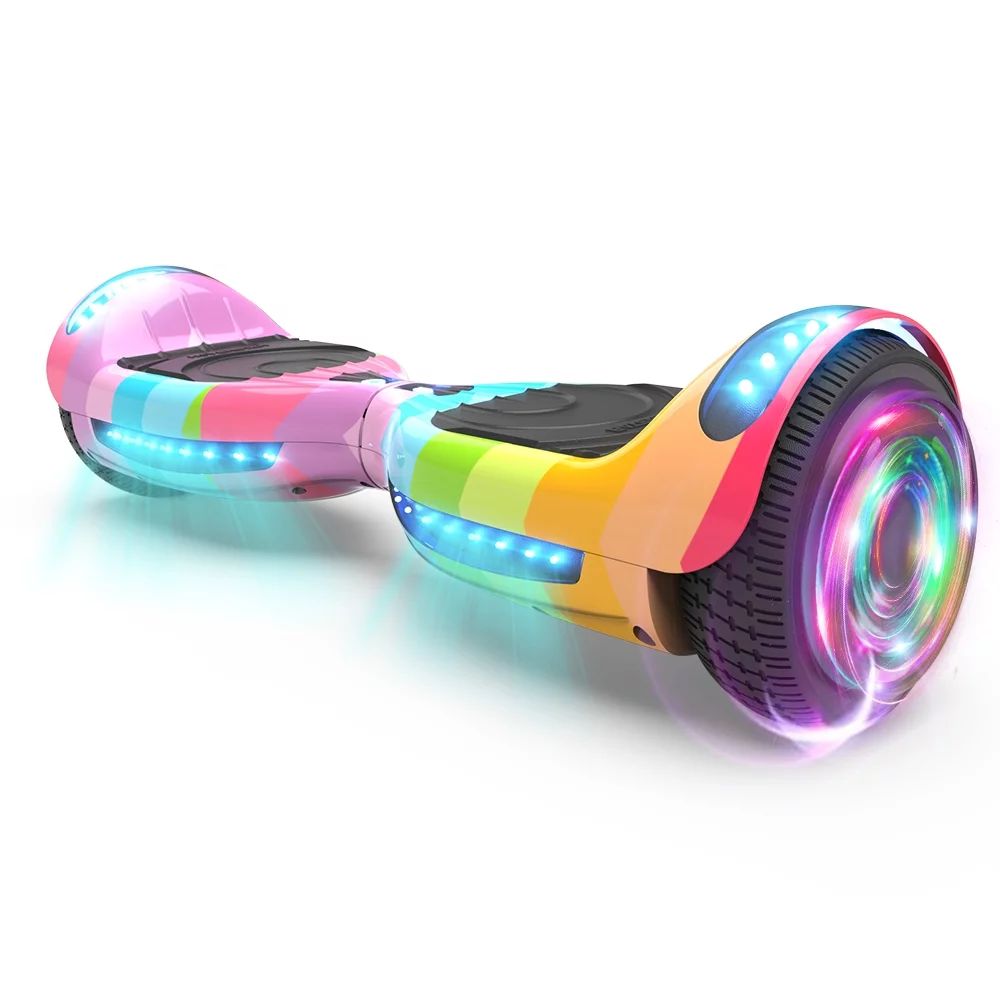 Flash Wheel Hoverboard 6.5" Bluetooth Speaker with LED Light Self Balancing Wheel Electric Scoote... | Walmart (US)