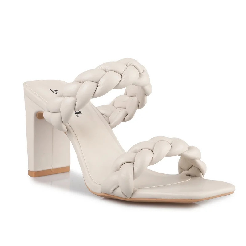 Women's Braided Band Square Heel Sandals | Walmart (US)