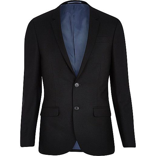 http://www.riverisland.com/men/suits/slim-fit/Black-slim-suit-jacket-274771 | River Island (UK & IE)
