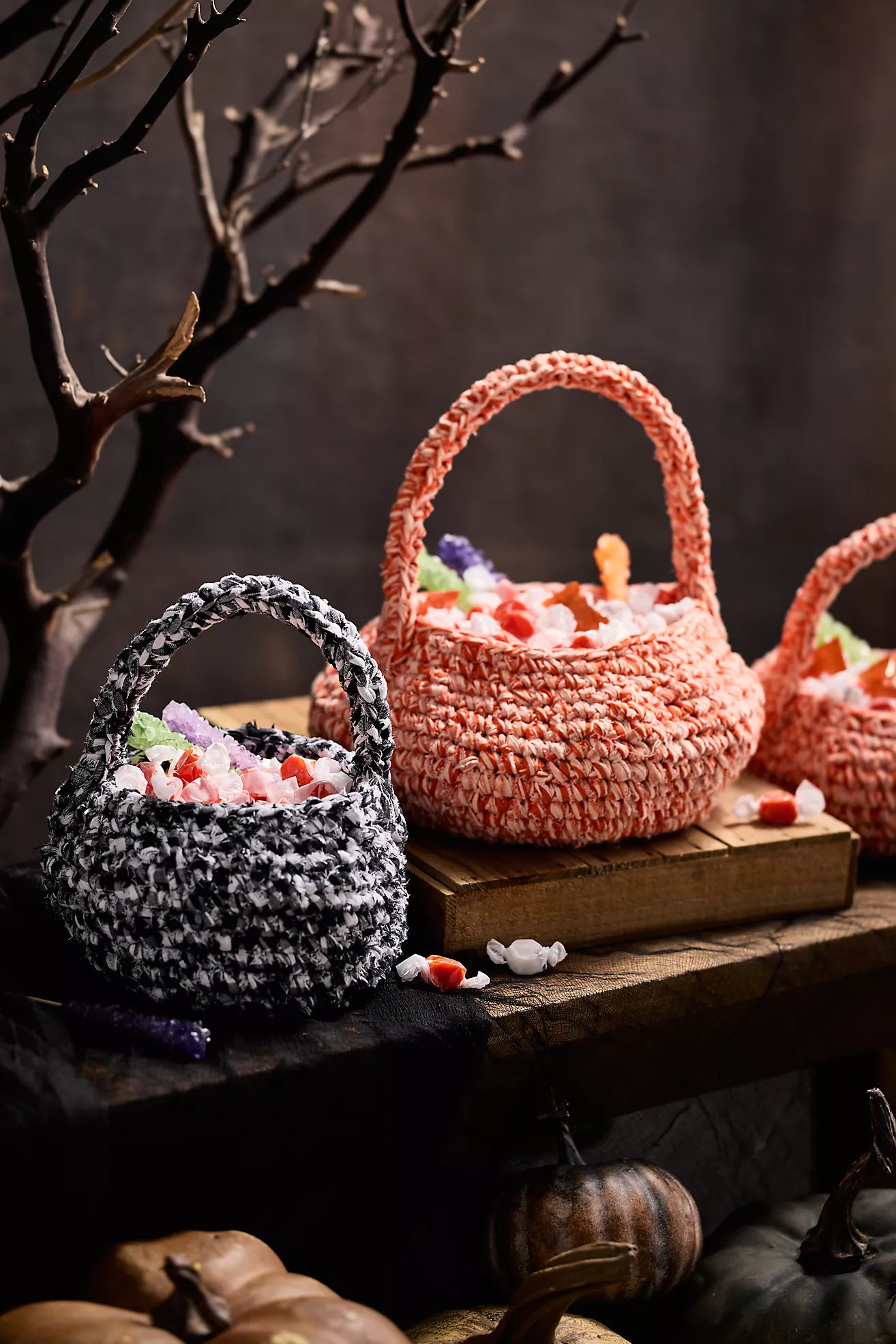 Woven Cotton Halloween Basket | Anthropologie (US)