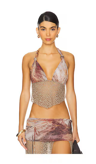 Handkerchief Knit Mix Top in Multi | Revolve Clothing (Global)