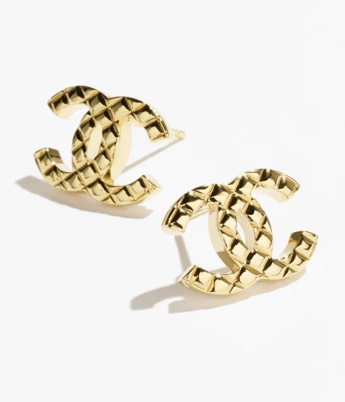 Stud earrings - Metal, gold — Fashion | CHANEL | Chanel, Inc. (US)