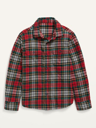 Built-In Flex Flannel Utility Pocket Shirt For Boys | Old Navy (US)