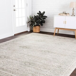 Alexander Home Antique Inspired Distressed Medallion Area Rug - 7'6" x 10'5" | Bed Bath & Beyond