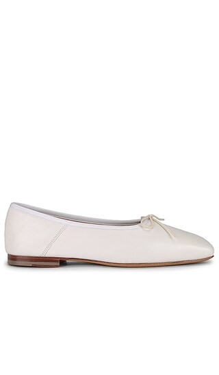 Square Toe Ballerina Flat in Bianca | Revolve Clothing (Global)