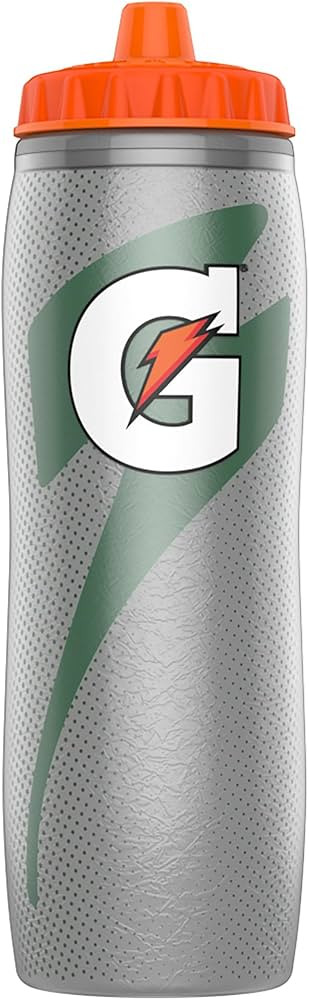 Gatorade Insulated Squeeze Bottle, Silver, 30oz | Amazon (US)