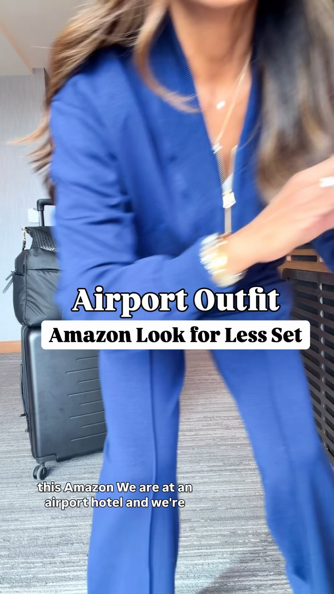 I’m 5’2” 118#ish for reference 
Travel Set in small, Navy Blue, tts. I folded at the waistband cuz it’s a little too long on me and it works. I also have the Haze Blue color.
Sneakers(Pearl White) fit tts- I also workout in these. So comfy! 
Luggage and personal bag, crossbody bag all linked.
Airport outfit, Travel outfit , spring break, Amazon finds, fashion over 40, over 50 style, midlife fashion, petite fashion, affordable fashion.

#LTKTravel #LTKOver40 #LTKPetite
