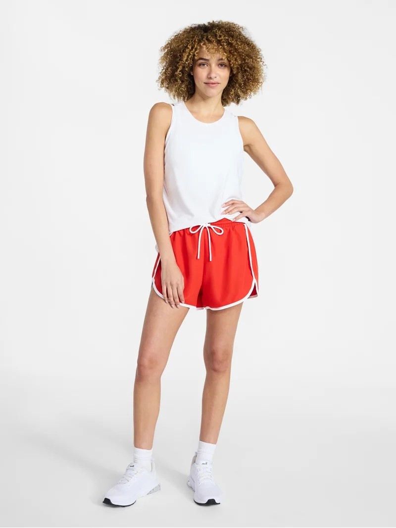 Athletic Works Women's and Women's Plus Piped Running Shorts, Sizes XS-4X | Walmart (US)