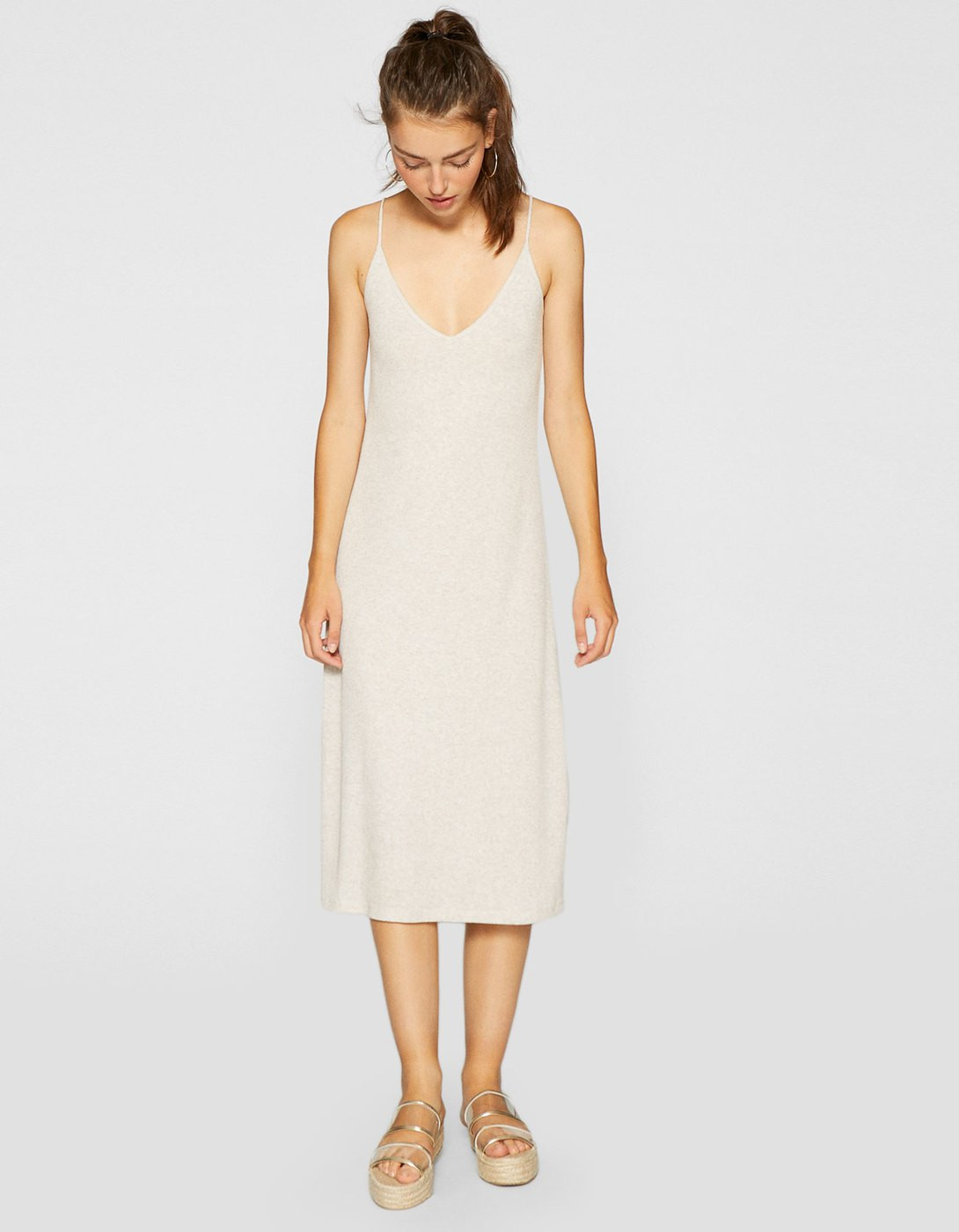 Robe nuisette maille chinée | Stradivarius (FR)