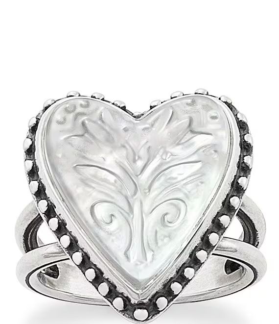Sculpted Heart and Tulips White Doublet Ring | Dillards