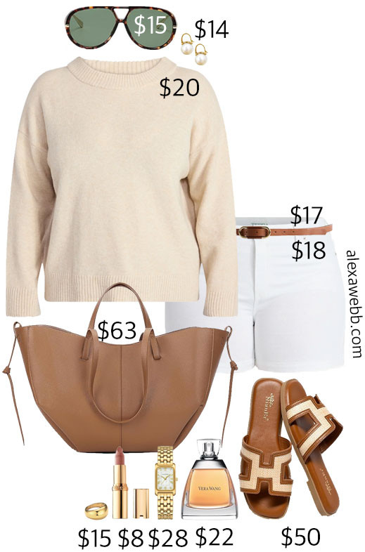 Plus Size on a Budget - Spring Sweater - A plus size spring outfit idea with Coastal Grandmother vibes!  A plus size neutral look for spring into summer.  All on a budget!  Alexa Webb 

 #LTKSeasonal #LTKOver40 #LTKPlusSize